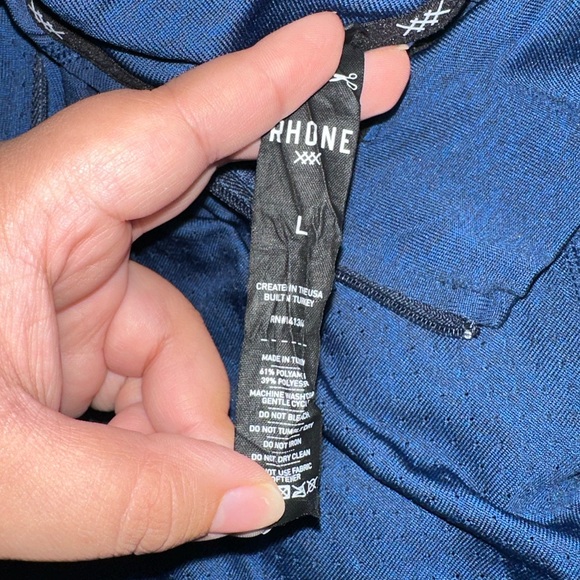 Rhone Men's 1/4 Zip Performance Pullover Navy Blue Sz L - Picture 3 of 3